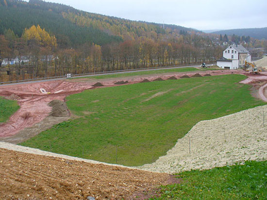 Fertigstellung der Sanierung der Halde „Haldenaufbereitung“ in Johanngeorgenstadt, 2012