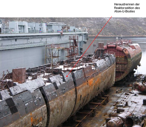U-Boot-Zerlegung in der Nerpa-Werft
