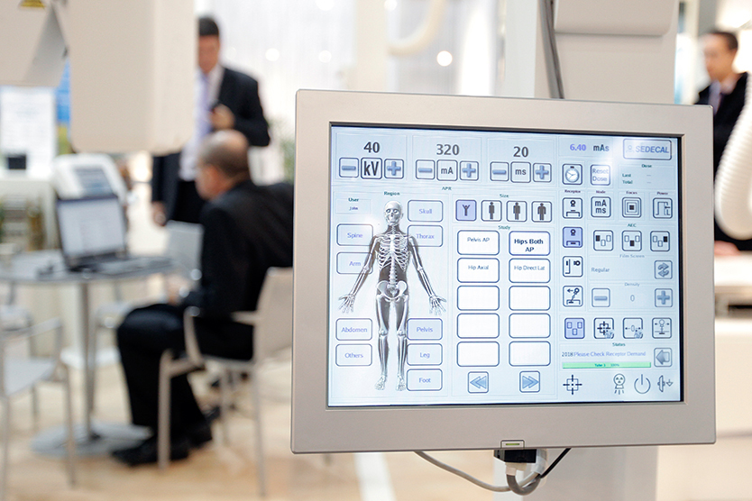 Monitor der ein medizinisches Programm zeigt, symbolisiert Exportinitiative Gesundheitswirtschaft; Quelle: Messe Duesseldorf/constanze tillmann