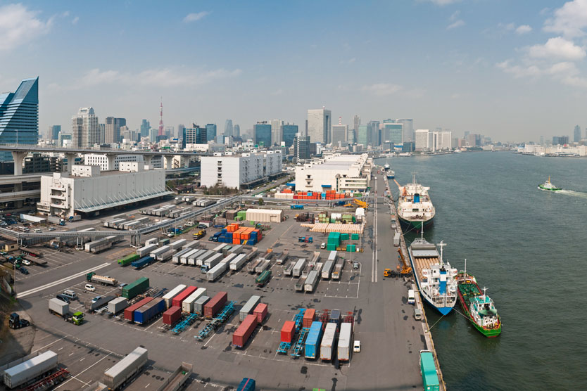 Hafen von Tokio zum Freihandelsabkommen EU-Japan