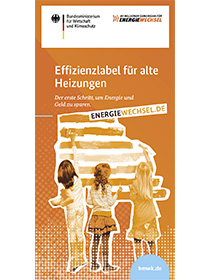 Cover Flyer Effizienzlabel für alte Heizungen