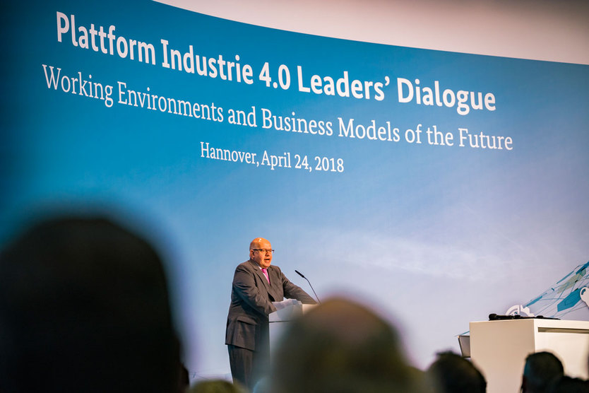 Bundeswirtschaftsminister Peter Altmaier eröffnete den Leaders' Dialogue der Plattform Industrie 4.0.