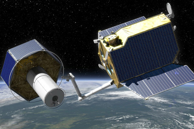 Mobile Reparaturwerkstatt im All: DEOS macht defekte Satelliten wieder fit; Quelle: Astrium GmbH