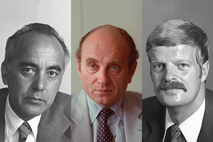 Bilder der Wirtschaftsminister 1972-1978; Quelle: Bundesregierung/Lothar Schaack/Engelbert Reineke