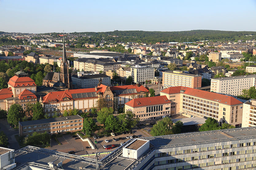 Stadt Chemnitz von oben