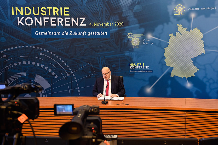 Bundesminister Peter Altmaier eröffnet die digitale Industriekonferenz 2020