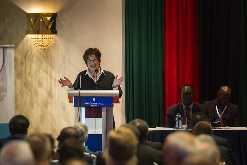 Brigitte Zypries, Bundesministerin für Wirtschaft und Energie, auf dem deutsch-afrikanischen Wirtschaftsgipfel.