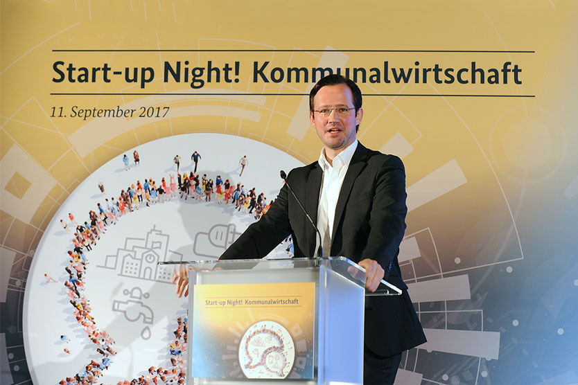 Dirk Wiese auf der Veranstaltung Start-up Night! Kommunalwirtschaft
