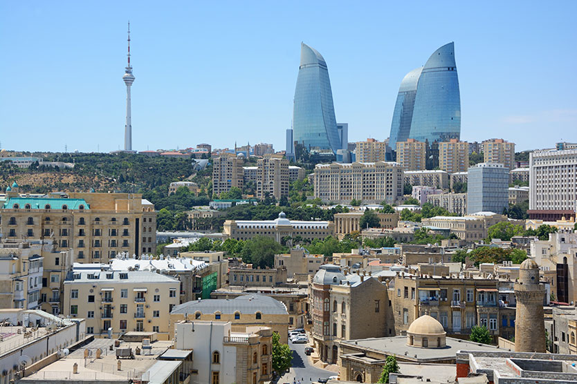Blick auf Baku, Aserbaidschan