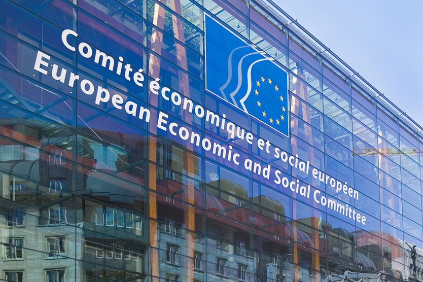 Gebäude des Europäischen Wirtschafts- und Sozialausschusses (EWSA) in Brüssel