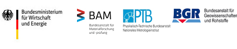Logos BMWi, BAM, PTB, BGR