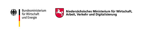 Logos des Bundesministeriums für Wirtschaft und Energie und dem Niedersächsischen Ministerium für Wirtschaft, Arbeit, Verkehr und Digitalisierung