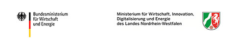 Logos des Bundesministeriums für Wirtschaft und Energie und von Nordrhein-Westfalen