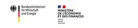 Logos des Bundesministeriums für Wirtschaft und Wirtschaftsministerium Frankreich