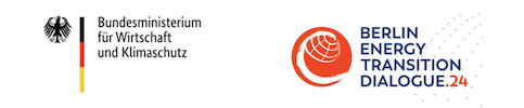 Logos des BMWK (Bundesministeriums für Wirtschaft und Klimaschutz) und Logo des BEDT (Berlin Energy Transition Dialouge)