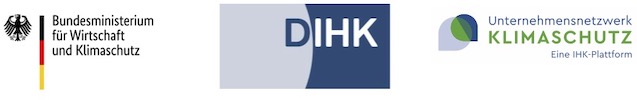 Logo des BMWK DIHK Unternehmensnetzwerk Klimaschutz