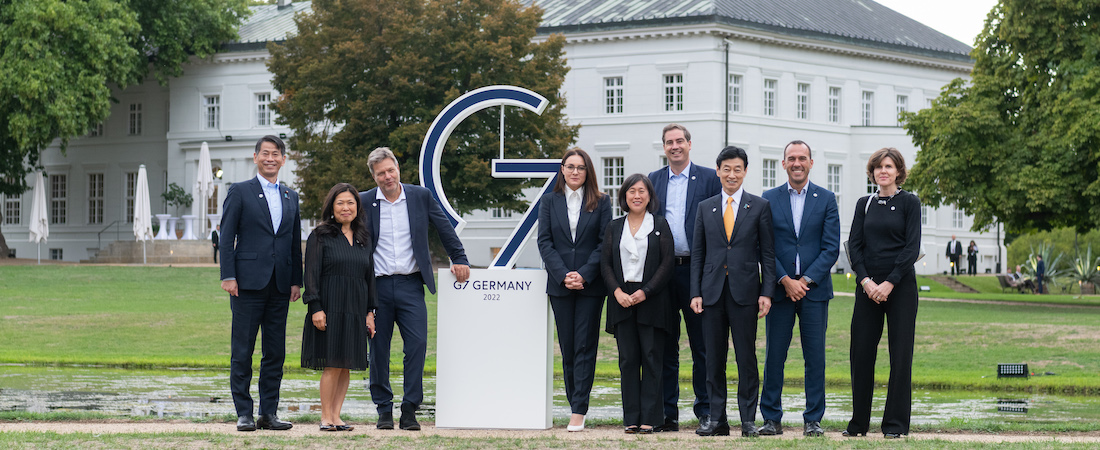 G7 Handelsministerinnen und -minister demonstrieren Einigkeit und Geschlossenheit auf Schloss Neuhardenberg