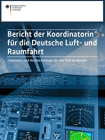 Cover der Publikation Bericht der Koordinatorin für Luft und Raumfahrt