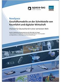 Cover der Studie Geschäftsmodelle an der Schnittstelle von Raumfahrt und digitaler Wirtschaft