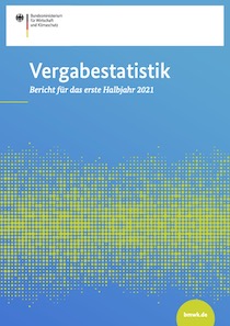 Cover der Publikation Vergabestatistik Bericht für das erste Halbjahr 2021
