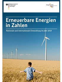 Cover der Publikation Erneuerbare Energien in Zahlen 2018