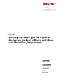Cover der Publikation Endenergieeinsparziel gem. Art. 7 EED und Abschätzung der durch politische Maßnahmen erreichbaren Energieeinsparungen