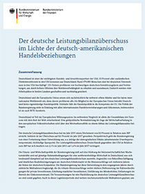 Cover "Der deutsche Leistungsbilanzüberschuss im Lichte der deutsch-amerikanischen Handelsbeziehungen"