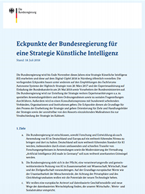 Cover der Eckpunkte der Bundesregierung für eine Strategie Künstliche Intelligenz