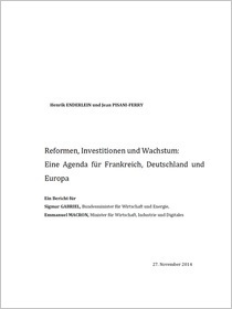 Cover der Publikation Reformen, Investitionen und Wachstum: Eine Agenda für Frankreich, Deutschland und Europa