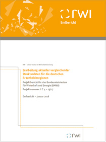 Cover der Publikation Erarbeitung aktueller vergleichender Strukturdaten für die deutschen Braunkohleregionen 