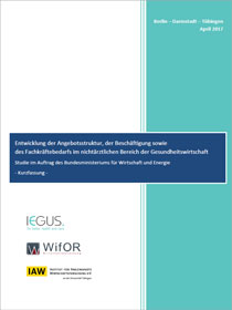 Cover der Publikation Entwicklung der Angebotsstruktur, der Beschäftigung sowie des Fachkräftebedarfs im nichtärztlichen Bereich der Gesundheitswirtschaft