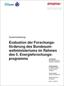 Cover der Publikation Evaluation der Forschungsförderung des Bundesumweltministeriums im Rahmen des 5. Energieforschungsprogramms