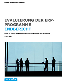 Cover der Publikation Evaluierung der ERP-Programme