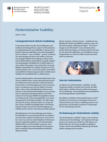 Cover der Publikation Förderinitiative Usability