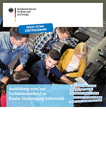 Cover der Publikation Ausbildung zum/zur Fachinformatiker/-in Fachrichtung Systemintegration am Standort Berlin (Flyer)
