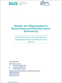 Cover des Forschungsvorhabens "Struktur des Pflegemarktes in Deutschland und Potentiale seiner Entwicklung"