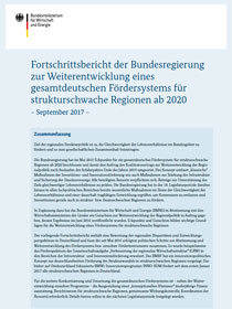 Cover der Publikation Fortschrittsbericht der Regional- und Strukturpolitik