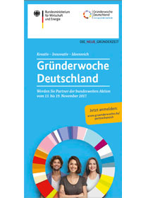 Cover des Flyer Gründerwoche Deutschland