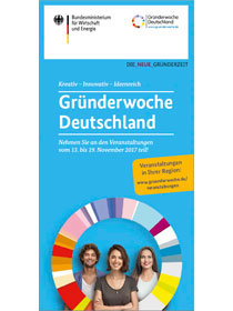 Cover des Flyer Gründerwoche Deutschland
