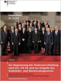 Cover der Publikation Zur Begrenzung der Staatsverschuldung nach Art. 115 GG und zur Aufgabe des Stabilitäts- und Wachstumsgesetzes