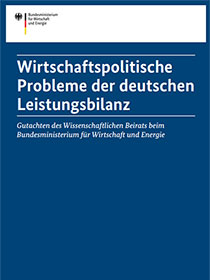 Cover des Gutachtens des Wissenschaftlichen Beirats "Wirtschaftspolitische Probleme der deutschen Leistungsbilanz"