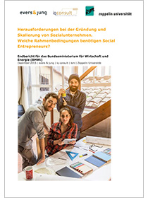 Cover der Studie "Herausforderungen bei der Gründung und Skalierung von Sozialunternehmen"