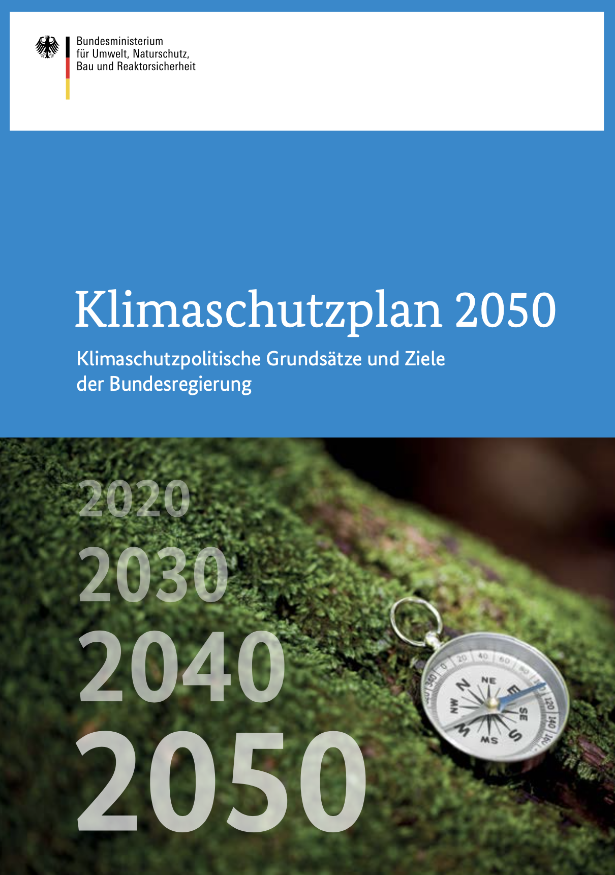 Cover der Publikation Klimaschutzplan 2050