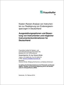 Cover der Publikation Kosten-/Nutzen-Analyse von Instrumenten zur Realisierung von Endenergieeinsparungen in Deutschland