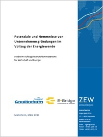 Cover der Publikation Potenziale und Hemmnisse von Unternehmensgründungen im Vollzug der Energiewende