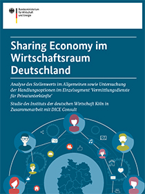 Cover der Publikation Sharing Economy im Wirtschaftsraum Deutschland