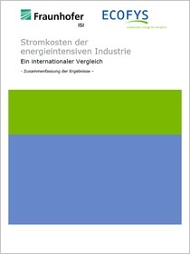 Cover der Publikation Stromkosten der energieintensiven Industrie - Ein internationaler Vergleich