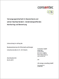 Cover der Publikation Versorgungssicherheit in Deutschland und seinen Nachbarländern: länderübergreifendes Monitoring und Bewertung