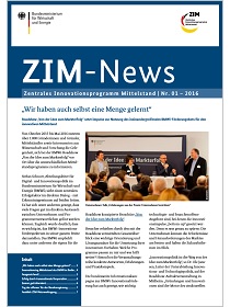 Cover der Publikation ZIM-News 01/2016
