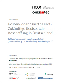 Cover der Publikation Kosten- oder Marktbasiert? Zukünftige Redispatch-Beschaffung in Deutschland
